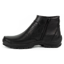 Olivier Men's winter leather boots 354MP black 1 Olivier Men's winter leather boots 354MP black 1