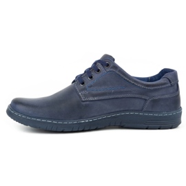 KOMODO Casual 921K leather men's shoes navy blue 1 KOMODO Casual 921K leather men's shoes navy blue 1