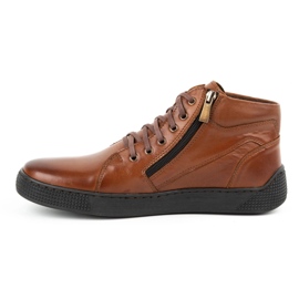 Kampol Men's insulated leather boots 120KAM brown 1