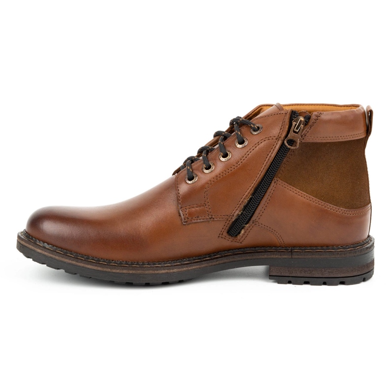 Kampol Men's leather winter boots 152KAM brown 1 Kampol Men's leather winter boots 152KAM brown 1