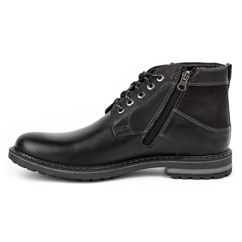 Kampol Men's leather winter boots 152KAM black 1