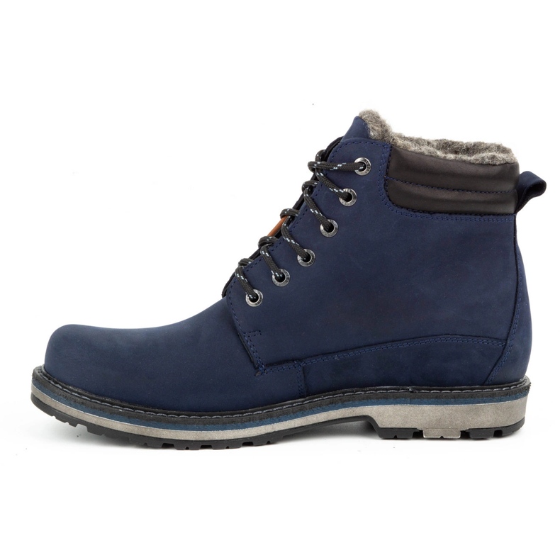 Kampol Men's winter leather boots 128KAM navy blue 1 Kampol Men's winter leather boots 128KAM navy blue 1