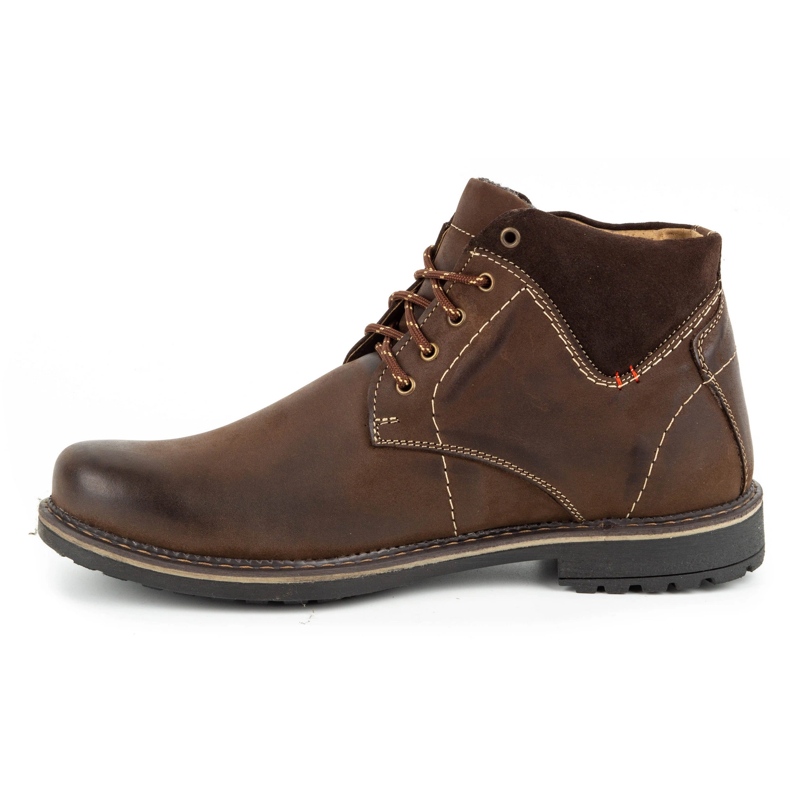 Olivier Men's winter leather boots 124GT brown 1 Olivier Men's winter leather boots 124GT brown 1