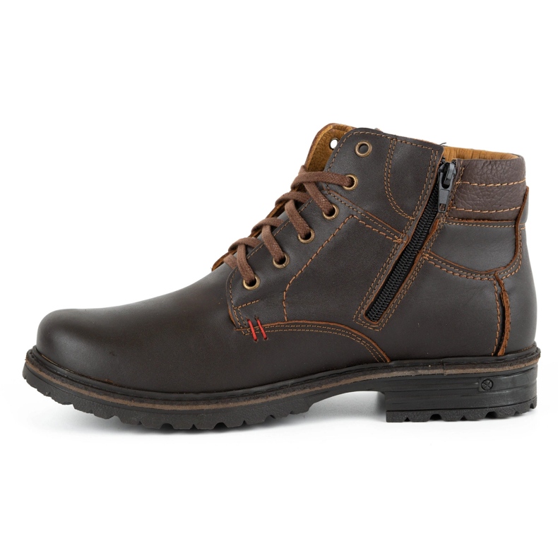 Olivier Men's winter leather boots 1970 dark brown 1 Olivier Men's winter leather boots 1970 dark brown 1