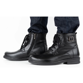 Olivier Men's winter boots insulated leather 953MA black 2