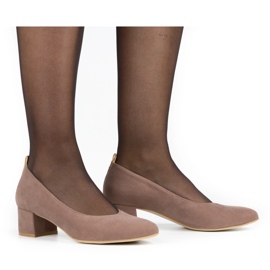 Ivbut Polish women's pumps 446IV dark beige 1