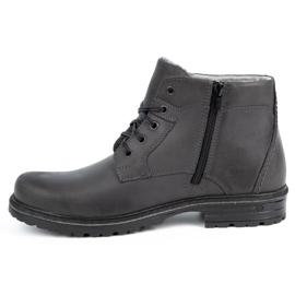 Polbut Men's winter leather boots J35S gray grey 1 Polbut Men's winter leather boots J35S gray grey 1
