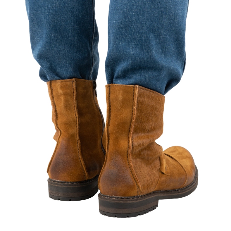 Olivier Leather men's boots 553KZ red brown 2