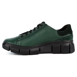 WASAK Women's shoes leather sneakers 0663W green 1