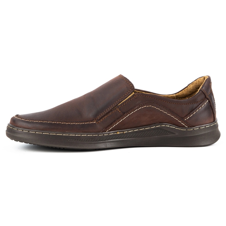 Olivier Leather men's slip-on shoes SLIP-ON 216GT brown 1 Olivier Leather men's slip-on shoes SLIP-ON 216GT brown 1