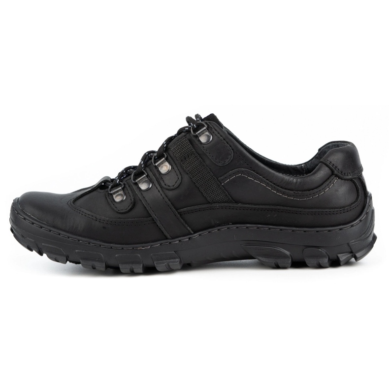 Olivier Men's leather trekking shoes 213GT black 1 Olivier Men's leather trekking shoes 213GT black 1