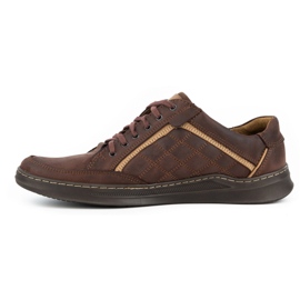 Olivier Men's casual leather shoes 297GT brown 1
