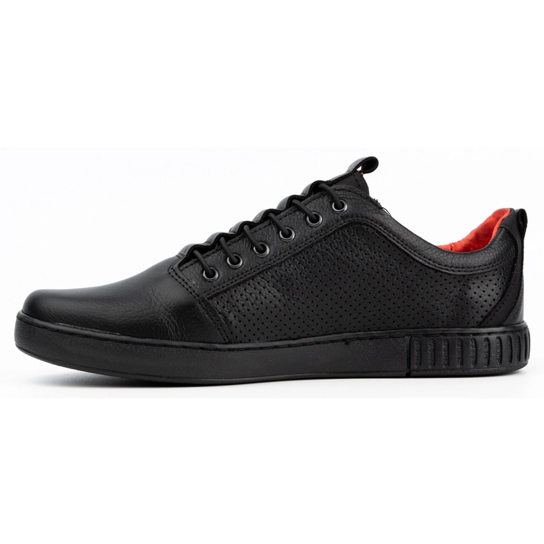 Polbut Men's casual leather shoes 2121P/2 black 1