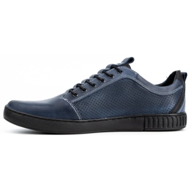 Polbut Men's casual leather shoes 2121P/2 navy blue 1 Polbut Men's casual leather shoes 2121P/2 navy blue 1