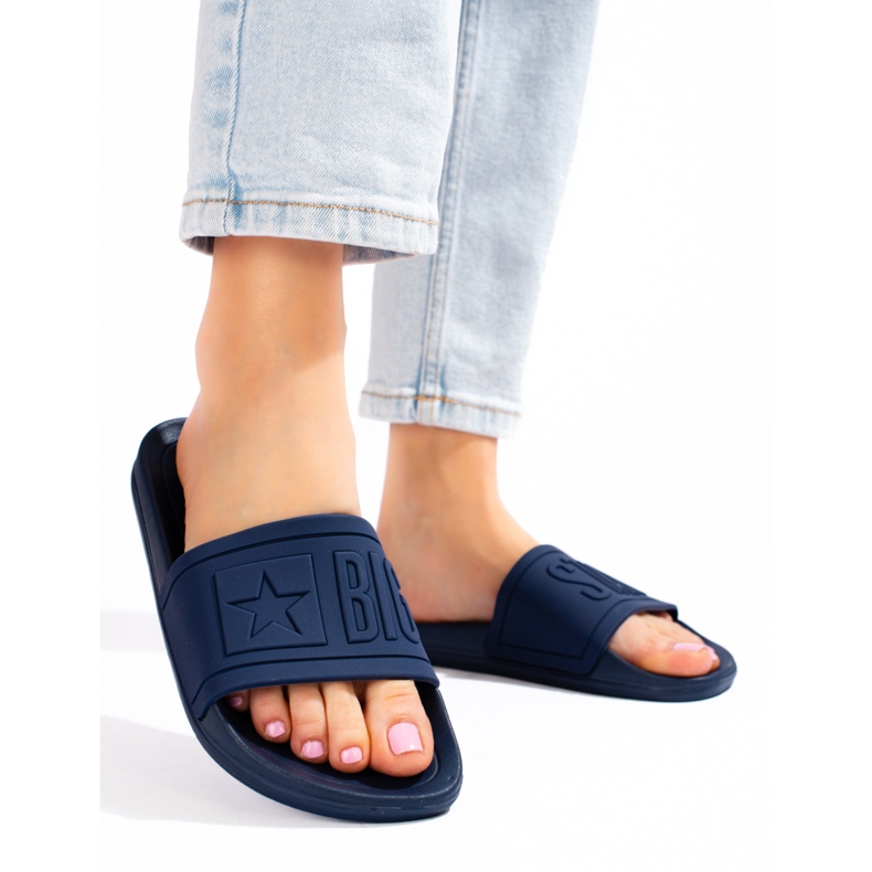 Women's navy blue slippers Big Star dd274A269 1