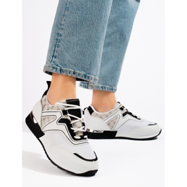 Women's sports shoes white black Shelovet 1