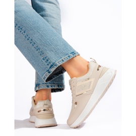 Shelovet women's beige sneakers 2 Shelovet women's beige sneakers 2