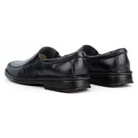 WASAK Men's leather slip-on moccasins 0114W, black 4