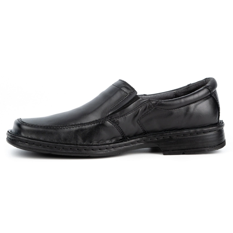 WASAK Men's leather slip-on moccasins 0114W, black 1