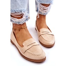 PS1 Comfortable Suede Women's Loafers Beige Lucca 5
