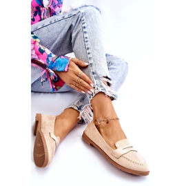 PS1 Comfortable Suede Women's Loafers Beige Lucca 6