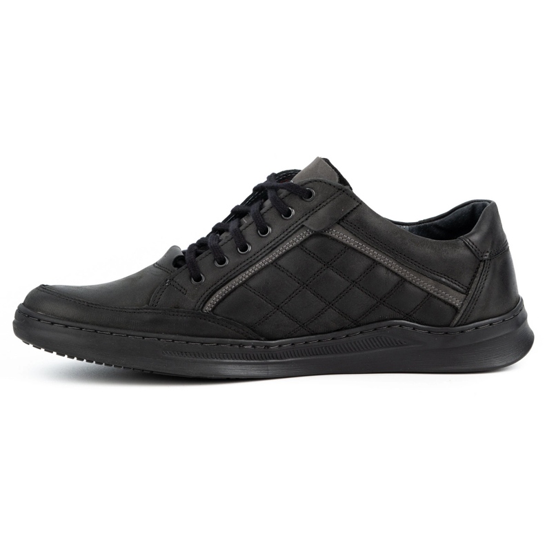 Olivier Men's casual leather shoes 297GT black 1