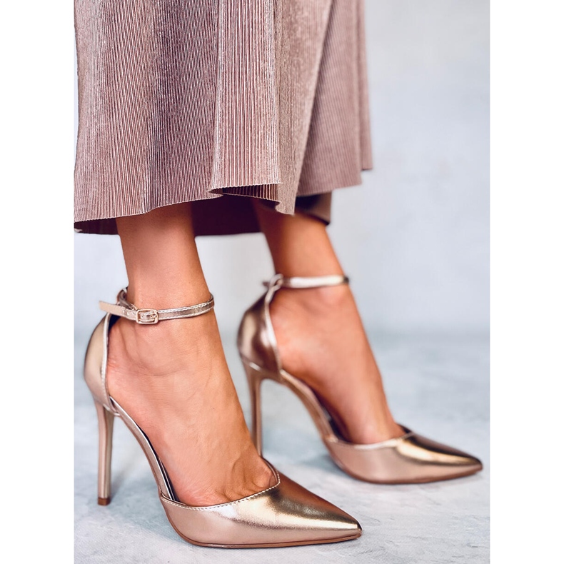 Christa Champagne women's metallic heels pink 2 Christa Champagne women's metallic heels pink 2