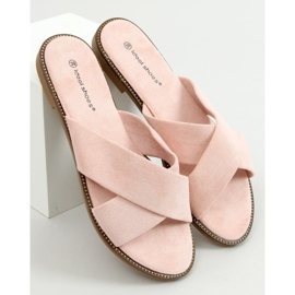 BM Women's Alyson Pink cross-slippers 1