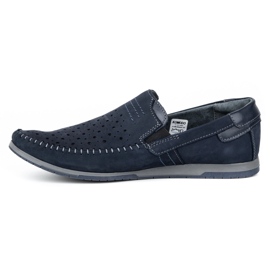 KOMODO Men's shoes moccasins 876 summer navy blue 1