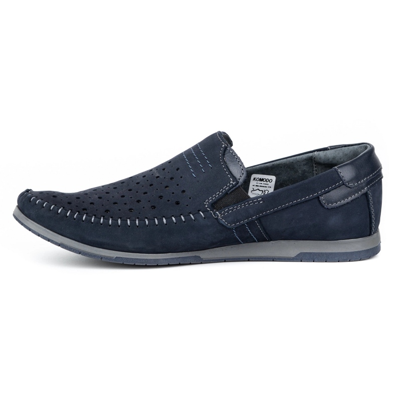 KOMODO Men's shoes moccasins 876 summer navy blue 1