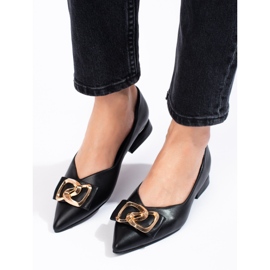 Women's Vinceza black flat heel pumps brown 2 Women's Vinceza black flat heel pumps brown 2