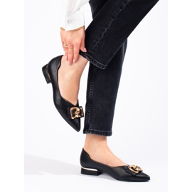 Women's Vinceza black flat heel pumps brown 1 Women's Vinceza black flat heel pumps brown 1