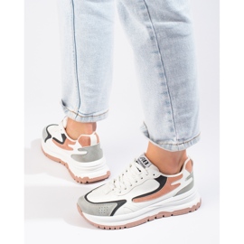 Women's sneakers on a thick sole Shelovet white 2 Women's sneakers on a thick sole Shelovet white 2