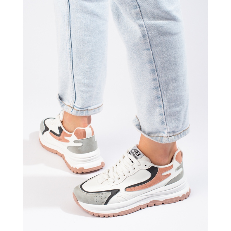 Women's sneakers on a thick sole Shelovet white 2 Women's sneakers on a thick sole Shelovet white 2