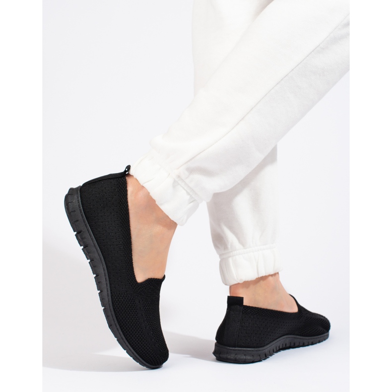 W. Potocki Women's slip on textile Potocki black 2