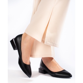 Vinceza women's low-heeled ballet flats in black 1