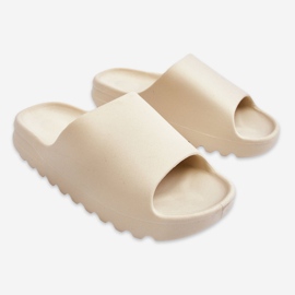 PS1 Fashionable Platform Slippers Light Beige Estella 1