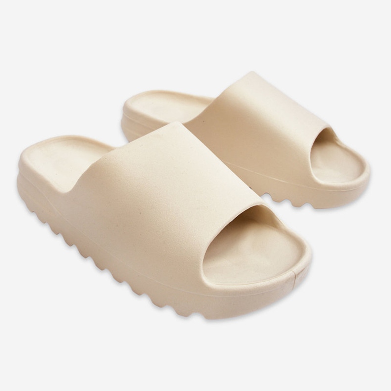 PS1 Fashionable Platform Slippers Light Beige Estella 1 PS1 Fashionable Platform Slippers Light Beige Estella 1