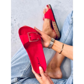 Red cork slippers N-111 Red 4