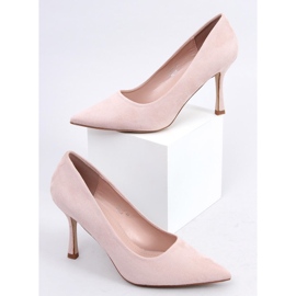 Women's suede Giorgia Beige stilettos 1