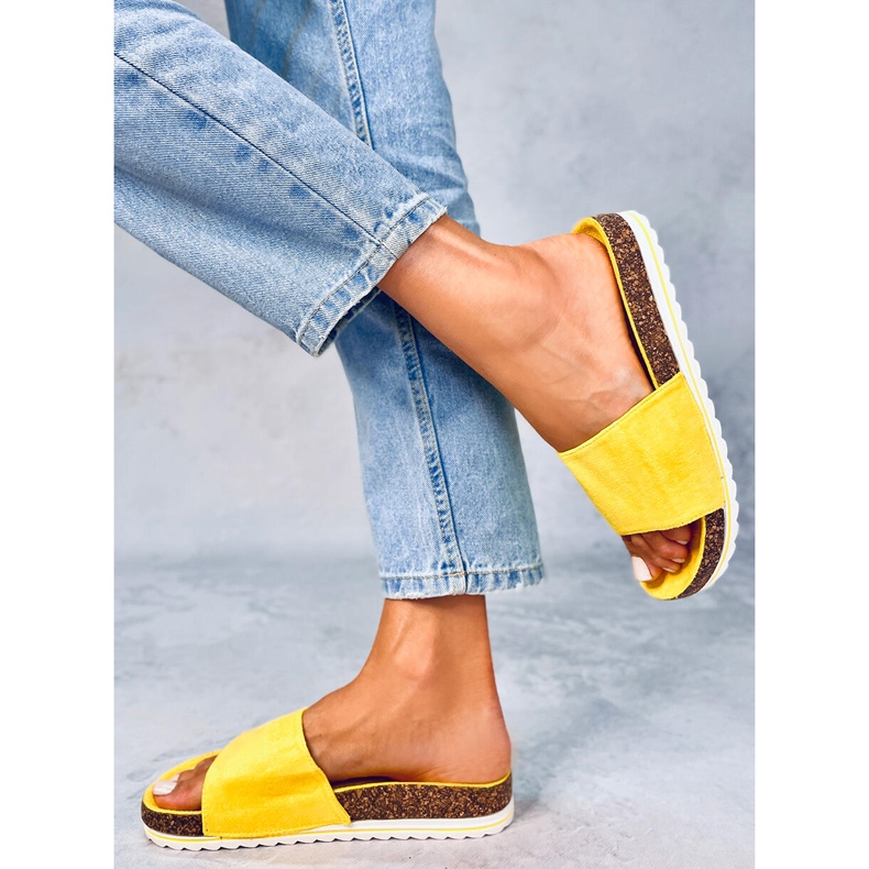 BM Stoner Yellow women's cork slippers 2