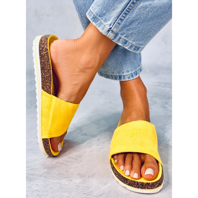 BM Stoner Yellow women's cork slippers 1