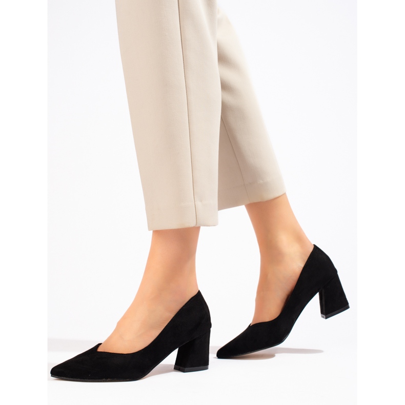 Shelovet women's pumps on the post black 1
