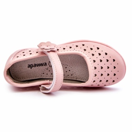 PA1 Children's Openwork Ballerinas Pink Lenna 2