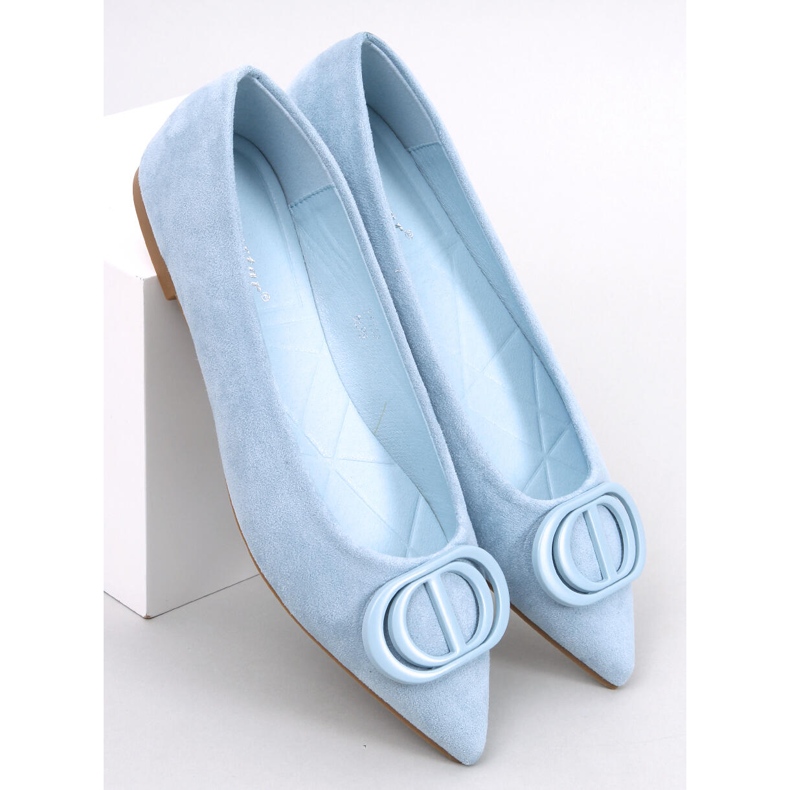Arte Blue almond toe ballet flats 1