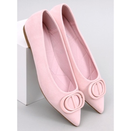 Arte Pink almond toe ballerinas 1