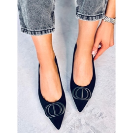 Arte Black ballerinas with almond toes 1