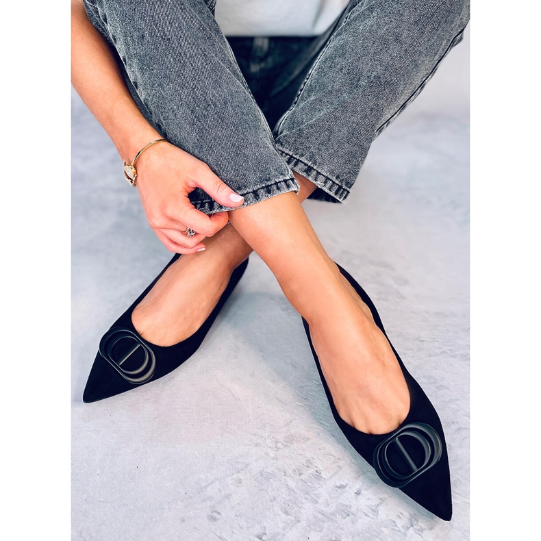 Arte Black ballerinas with almond toes 2