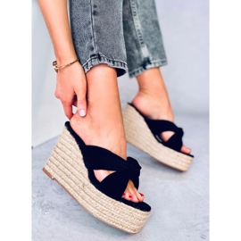 BM Nikni Black espadrille wedge sandals 2 BM Nikni Black espadrille wedge sandals 2