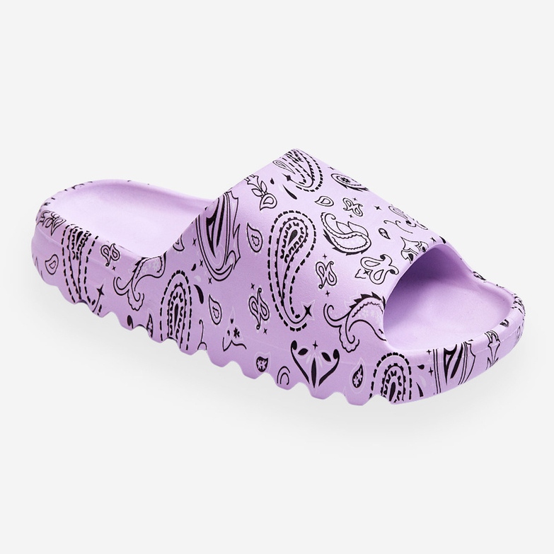 Fashionable Women's Slippers On A Massive Platform Purple Lorette 1